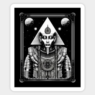 Ancient Alien Egyptian Astronaut Esoteric Art Sticker